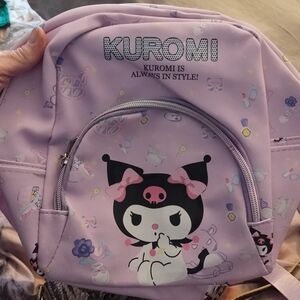 Kuromi Mini Backpack Waterproof Anime Zip close Pockets